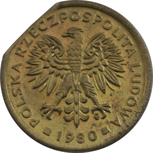 PRL 2 złote 1980 DESTRUKT st.1-