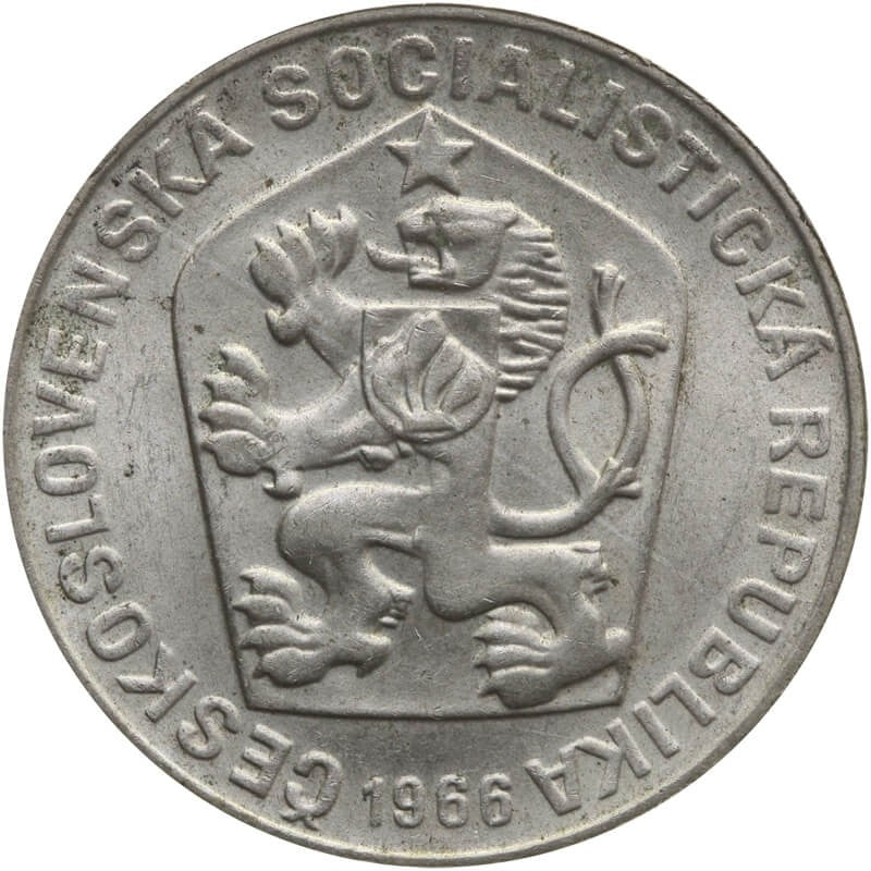 Czechosłowacja 10 koron, 1966 1100 lat - Wielka Morawa, st. 3+/2-